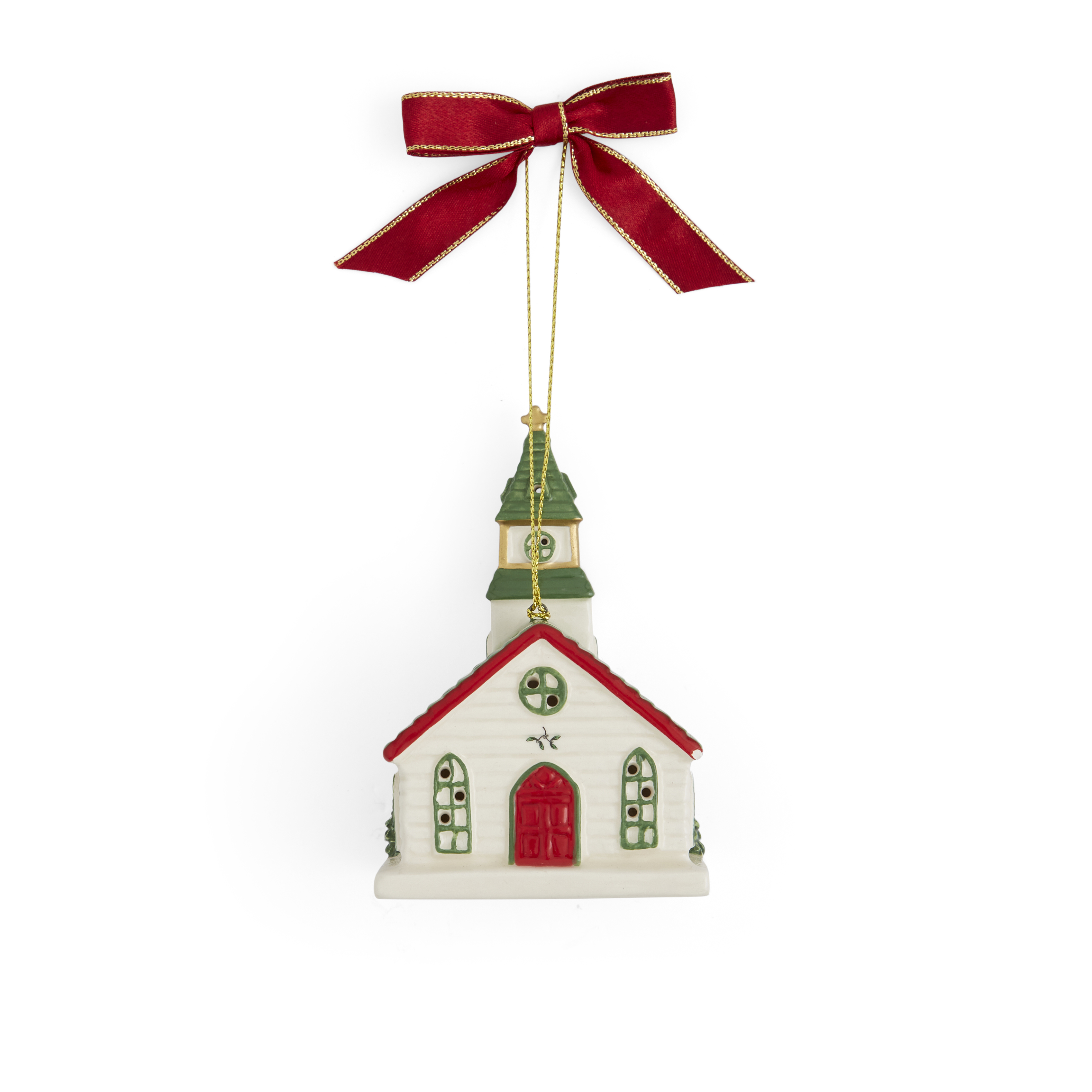 Christmas Village Church LED Ornament image number null